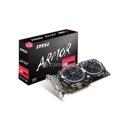 MSI RX 580 ARMOR 8G OC - Carte graphique - Radeon RX 580 - 8 Go GDDR5 - PCIe 3.0 x16 - DVI, 2 x HDMI, 2 x DisplayPort - noir & blanc État correct MSI reconditionné disponible sur Fnac