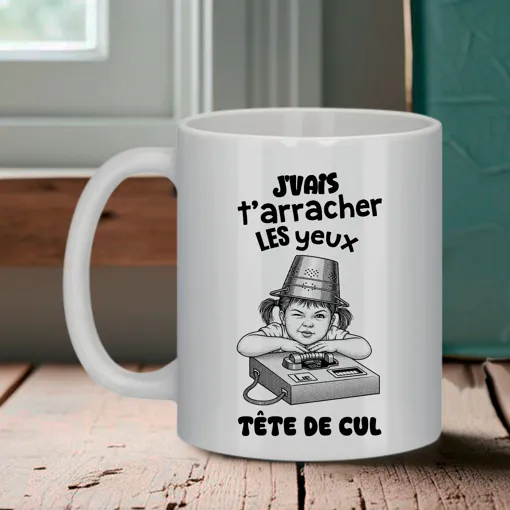 Acheter Mug "J'Vais T'Arracher Les Yeux Tête De Cul!" - Punchline Virale Mème (Couleurs) - Tasse Humour Décalé & Impertinent occasion - 14,99 € Mug "J'Vais T'Arracher Les Yeux Tête De Cul!" - Punchline Virale Mème (Couleurs) - Tasse Humour Décalé & Impertinent occasion reconditionné disponible sur Rakuten