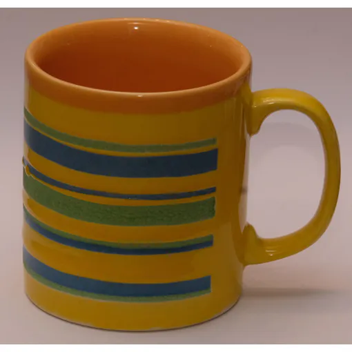 Mug Just Mugs Made In England Jaune Rayée Bleu Vert Bon état reconditionné disponible sur Rakuten