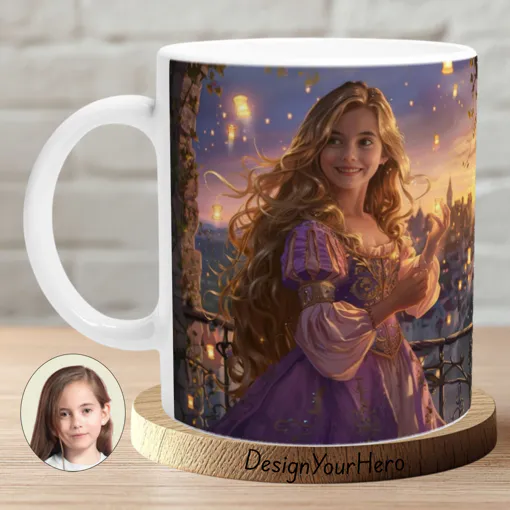 Mug Personnalisé Raiponce - Pour Enfants Et Fans De Contes Magiques - Autres Designs Disponibles Bon état reconditionné disponible sur Rakuten
