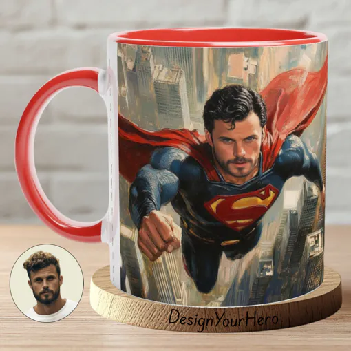 Mug Personnalisé Superman ¿ Votre Photo En Héros + Autres Modèles Dispo occasion reconditionné disponible sur Rakuten