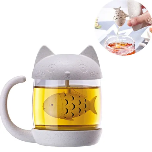 Mug Tasse De Chat, Tasse À Thé En Verre Pour Chat Avec Filtre À Infuseur À Thé Pour Poissons, Cadeau D'anniversaire Idéal Pour Les Amoureux De Chats occasion - 15,00 € Mug Tasse De Chat, Tasse À Thé En Verre Pour Chat Avec Filtre À Infuseur À Thé Pour Poissons, Cadeau D'anniversaire Idéal Pour Les Amoureux De Chats occasion reconditionné disponible sur Rakuten