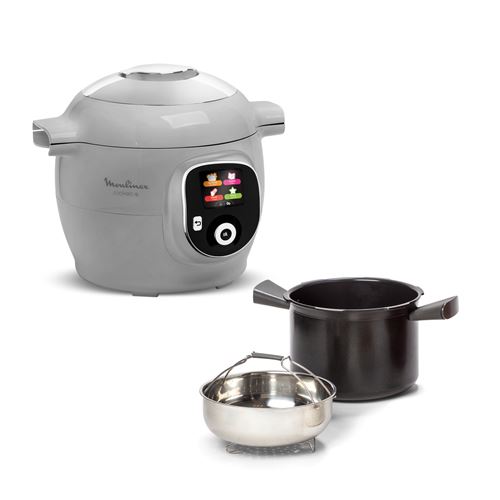 Multicuiseur intelligent haute pression Moulinex Cookeo 80 recettes CE854B10 1600 W Gris État correct Moulinex reconditionné disponible sur Fnac