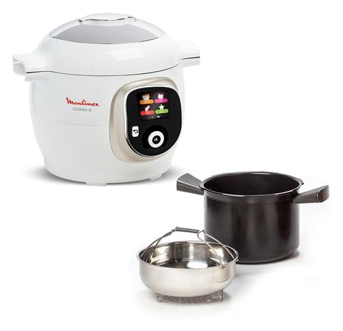 Multicuiseur Moulinex Cookeo+, 180 recettes intégrées, CE85BA10 Blanc État correct Moulinex reconditionné disponible sur Fnac
