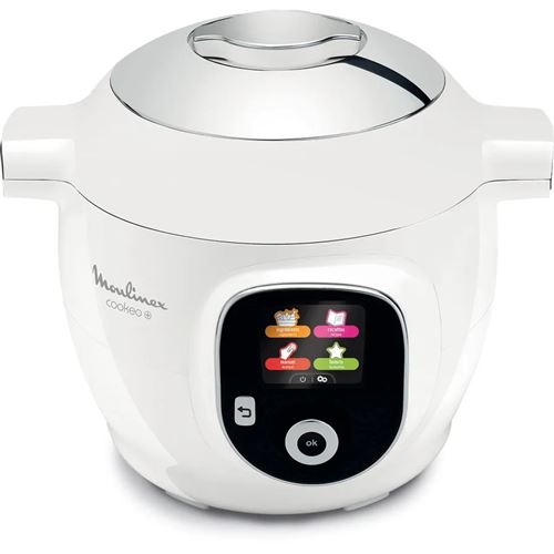 Multicuiseur Moulinex Cookeo CE854110 Intelligent 6 L 80 recettes Application MyMoulinex Écran intuitif Blanc 1600 W État correct N/A reconditionné disponible sur Fnac