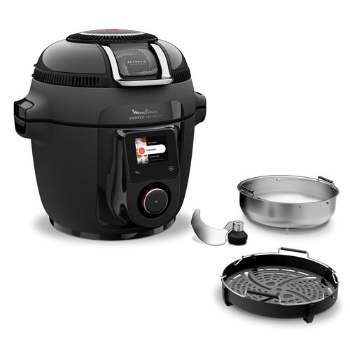Multicuiseur Moulinex Cookeo Infinity Air fryer Multicuiseur avec pale de mélange CE9828F0 Noir État correct Moulinex reconditionné disponible sur Fnac