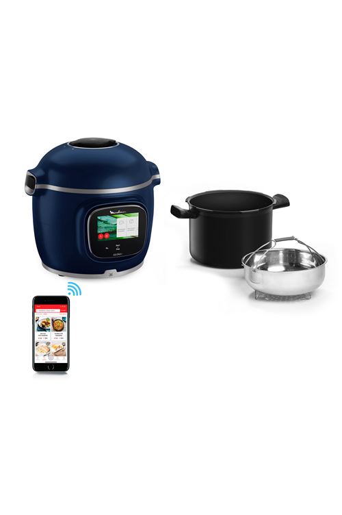 Multicuiseur Moulinex Cookeo Touch Pro Wifi 6L Ecran tactile, Balance, Recettes illimitées - Bleu CE9434 État correct Moulinex reconditionné disponible sur Fnac