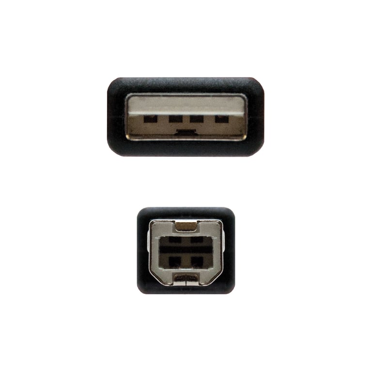Nanocable 10.01.0103-BK câble USB USB 2.0 1,8 m USB A USB B Noir - Excellent état Parfait état N/A reconditionné photo 2 | Dero