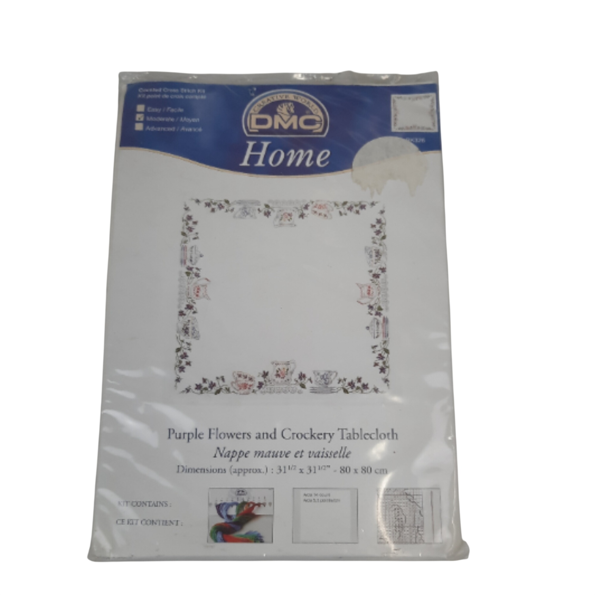 Acheter Nappe mauve et vaisselle 80x80cm toile aida Bon état - 10,00 € Nappe mauve et vaisselle 80x80cm toile aida Bon état reconditionné disponible sur Label Emmaüs
