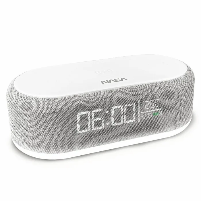 NASA Réveil SPC400 - Radio Réveil Enceinte Bluetooth Haut-Parleur 5W x2 Charge Sans Fil 15W Lumière Nocturne - Gris Reconditionné - 35,91 € NASA Réveil SPC400 - Radio Réveil Enceinte Bluetooth Haut-Parleur 5W x2 Charge Sans Fil 15W Lumière Nocturne - Gris Reconditionné NASA reconditionné disponible sur Cdiscount Seconde Vie | Dero
