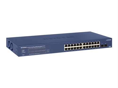 NETGEAR Smart GS724TPv2 - Commutateur - intelligent - 24 x 10/100/1000 (PoE+) + 2 x 1000 Base-X SFP (liaison montante) - Montable sur rack - PoE+ (190 W) État correct - 159,00 € NETGEAR Smart GS724TPv2 - Commutateur - intelligent - 24 x 10/100/1000 (PoE+) + 2 x 1000 Base-X SFP (liaison montante) - Montable sur rack - PoE+ (190 W) État correct Netgear reconditionné disponible sur Fnac