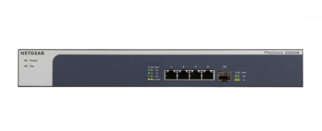NETGEAR XS505M Non-géré 10G Ethernet (100/1000/10000) Gris, Argent - Excellent état Parfait état - 251,56 € NETGEAR XS505M Non-géré 10G Ethernet (100/1000/10000) Gris, Argent - Excellent état Parfait état Netgear reconditionné disponible sur Pixmania