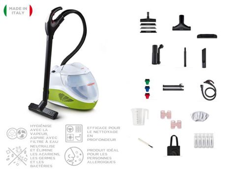 Nettoyeur vapeur Polti Fav 80 Turbo Intelligence Lecoaspira 2450 W Blanc et Vert État correct Polti reconditionné disponible sur Fnac