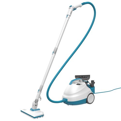 Nettoyeur vapeur traîneau Black et Decker BHSMP2008-QS 2000 W Blanc et Bleu avec 8 accessoires État correct Black+Decker reconditionné disponible sur Fnac