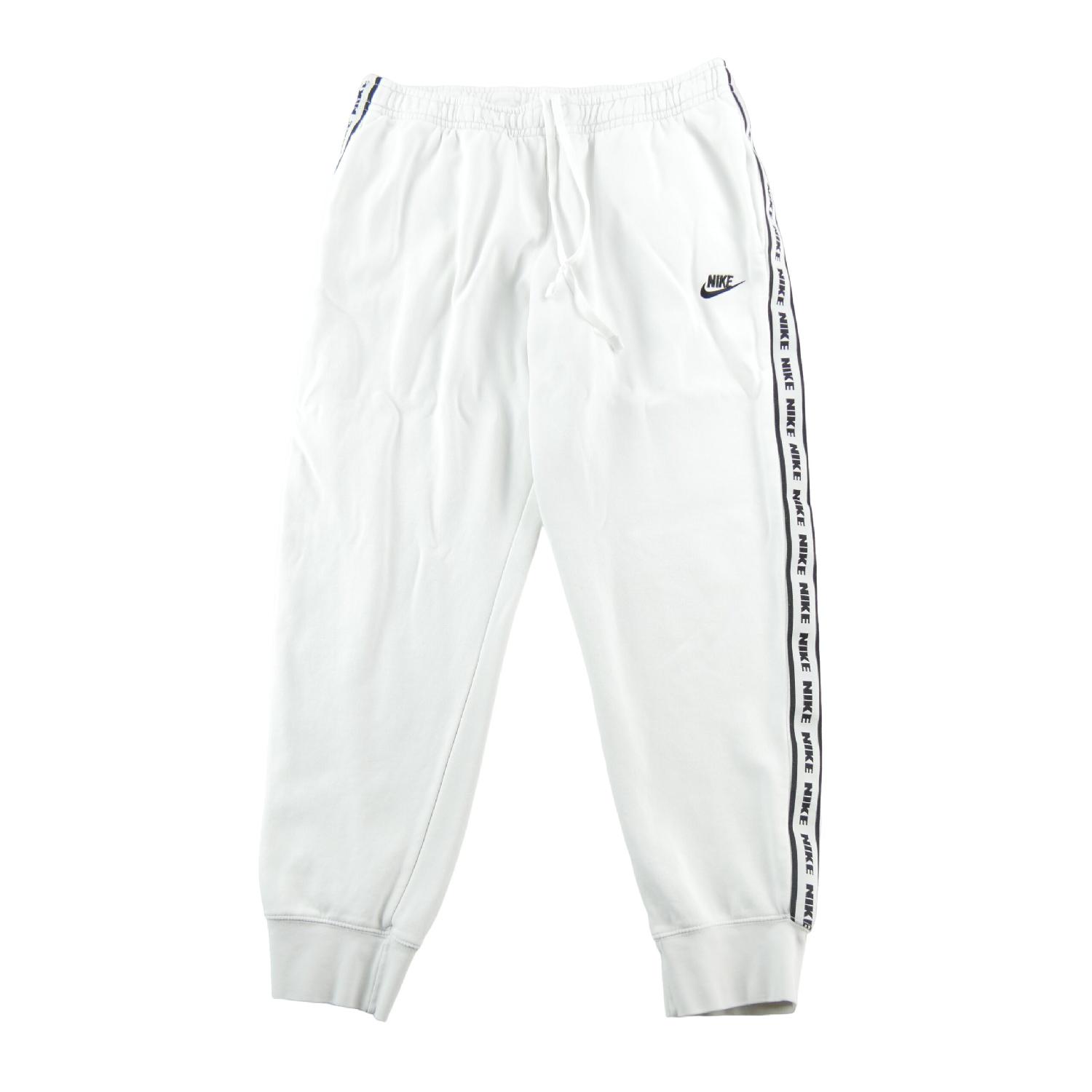 Nike Jogging Tape Logo Jogger fuselé Molleton coton Swoosh brodé Homme Taille 2XL Blanc Très bon état Nike reconditionné disponible sur Sporteed