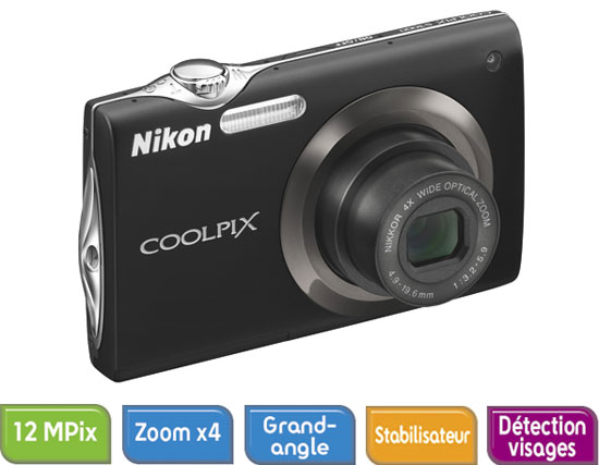 Nikon CoolPix S3000 Noir Intense État correct - 199,00 € Nikon CoolPix S3000 Noir Intense État correct Nikon reconditionné disponible sur Fnac