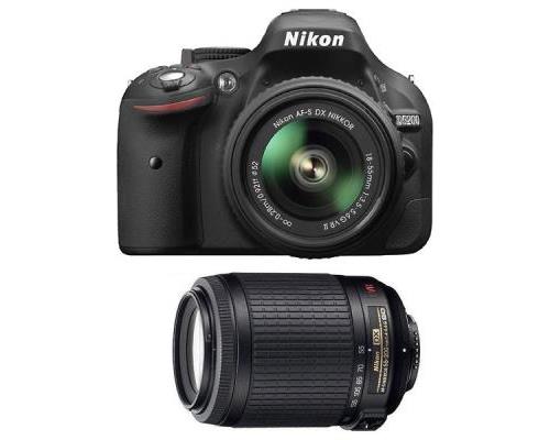 Nikon D5200 - appareil photo numérique objectifs AF-S DX 18-55 mm et 55-200 mm VR État correct Nikon reconditionné disponible sur Fnac