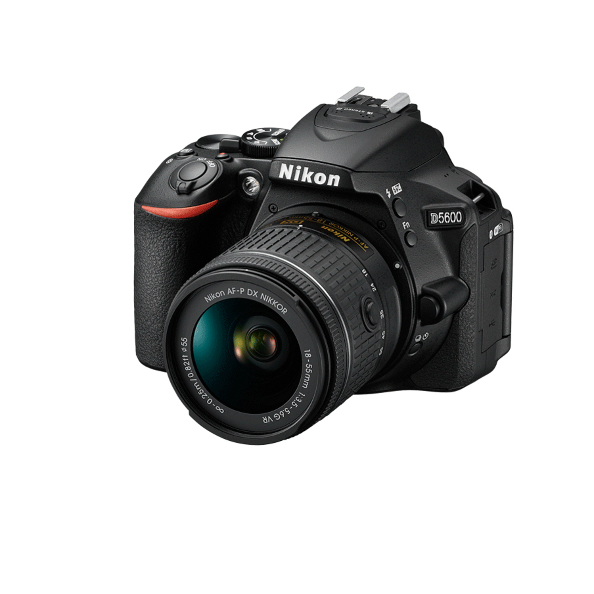 Nikon D5600 + AF-P DX 18-55mm VR + 8GB SD Kit d'appareil-photo SLR 24,2 MP CMOS 6000 x 4000 pixels Noir - Très bon état Très bon état Nikon reconditionné disponible sur Pixmania