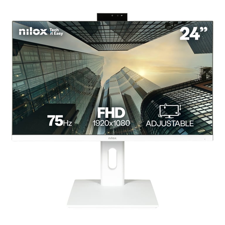 Nilox NXM24REGWEB01W écran plat de PC 60,5 cm (23.8 ) 1920 x 1080 pixels Full HD LED Blanc - Excellent état Parfait état Nilox reconditionné disponible sur Pixmania | Dero