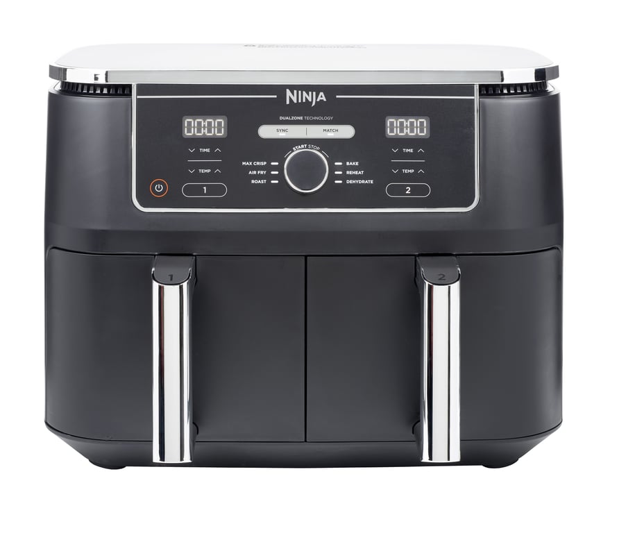 Ninja AF400EU friteuse Double 9,5 L Autonome 2470 W Friteuse d'air chaud Noir - Excellent état Parfait état reconditionné disponible sur Pixmania