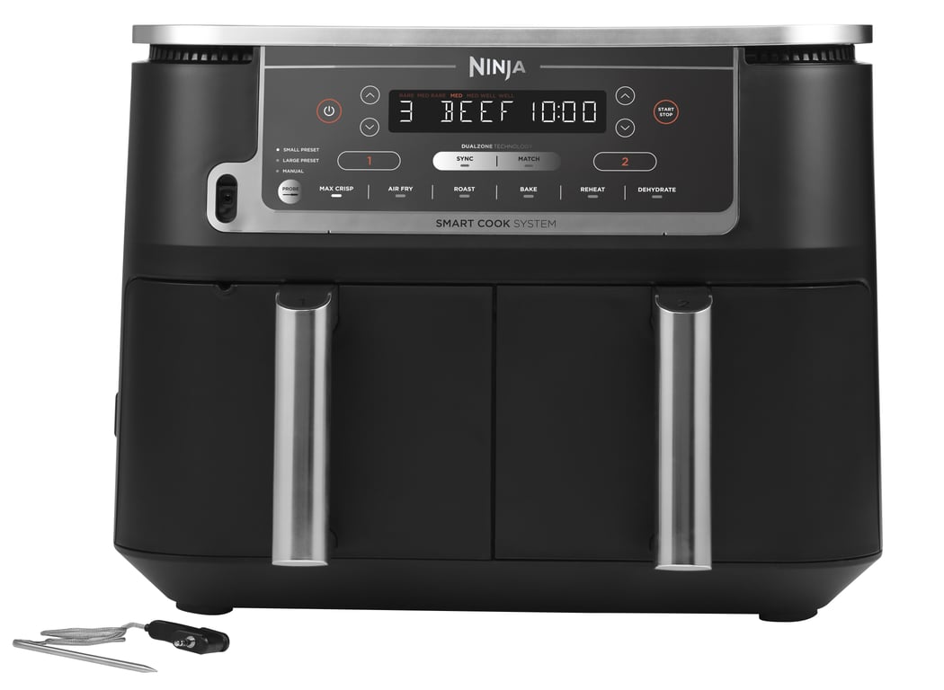 Ninja AF451EU friteuse Unique 9,5 L 2470 W Friteuse d'air chaud Noir - Excellent état Parfait état Ninja reconditionné disponible sur Pixmania