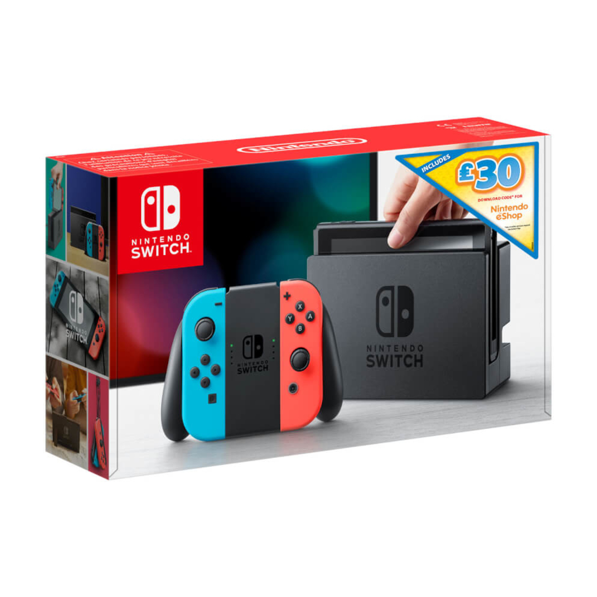 Nintendo Switch + 35€ voucher eShop console de jeux portables 15,8 cm (6.2 ) 32 Go Écran tactile Wifi Noir, Bleu, Gris - Excellent état Parfait état reconditionné disponible sur Pixmania