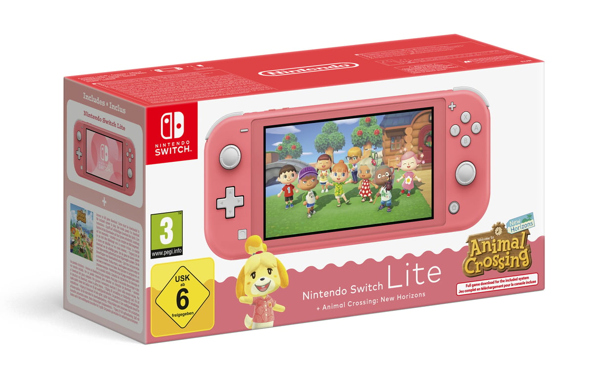Nintendo Switch Lite Animal Crossing console de jeux portables 14 cm (5.5 ) 32 Go Écran tactile Wifi Corail - Excellent état Parfait état reconditionné disponible sur Pixmania