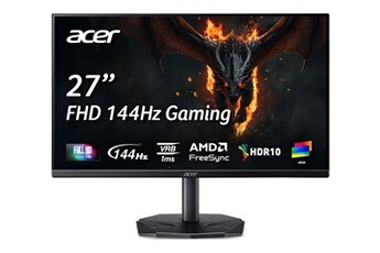 Nitro KG270 P0bi - KG0 Series - écran LED - jeux - 27" - 1920 x 1080 Full HD (1080p) @ 144 Hz - VA - 250 cd/m² - 0.5 ms - HDMI, VGA - noir - pour Bon état Acer reconditionné disponible sur Darty