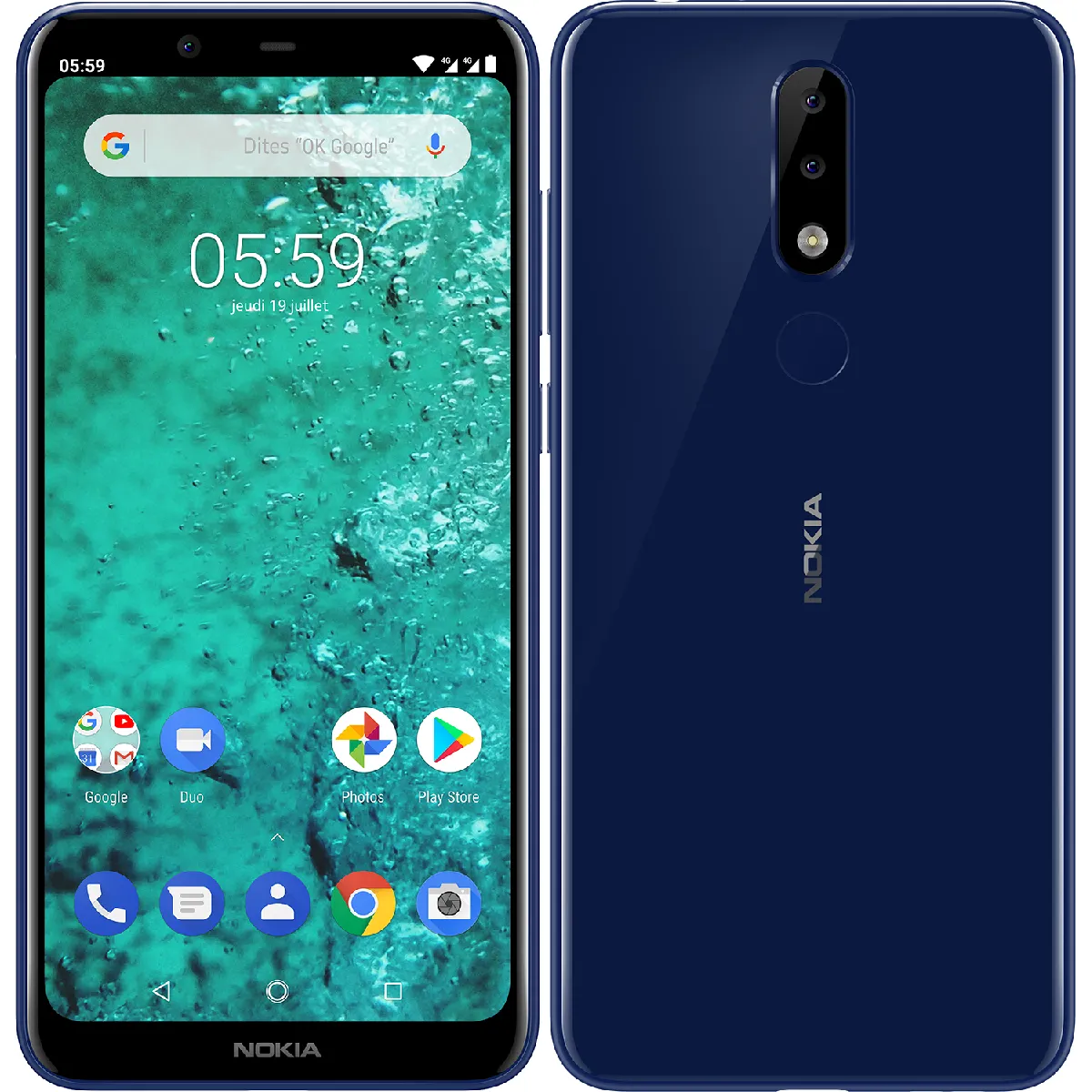 Nokia 5.1 Plus - Bleu Reconditionné - 120,99 € Nokia 5.1 Plus - Bleu Reconditionné Nokia reconditionné disponible sur Rue du Commerce Seconde Vie