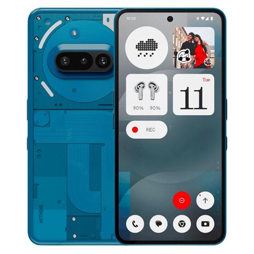 Nothing Phone (3a) - 5G smartphone - double SIM - RAM 12 Go / Mémoire interne 256 Go - écran OLED - 6.77" - 2392 x 1080 pixels (120 Hz) - 3 x caméras arrière 50 MP, 50 MP, 8 MP - front camera 32 MP - bleu État correct N/A reconditionné disponible sur Fnac