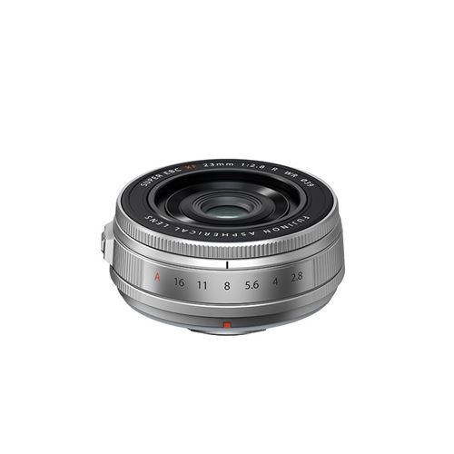 Objectif à Focale fixe Fujifilm Fujinon XF 23mm f/2.8 R WR Argent pour Monture Fuji X État correct Fujifilm reconditionné disponible sur Fnac