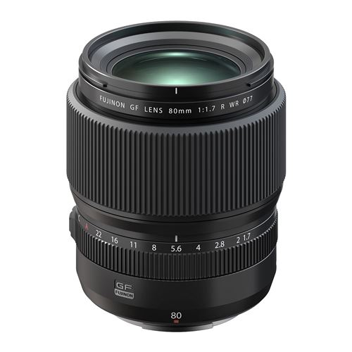 Objectif hybride Fuji GF 80mm f/1.7 R WR Noir État correct reconditionné disponible sur Fnac