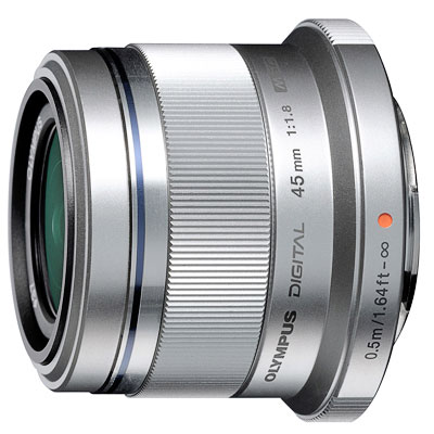 Objectif hybride Olympus M.Zuiko Digital 45mm f/1.8 MSC silver État correct Olympus reconditionné disponible sur Fnac