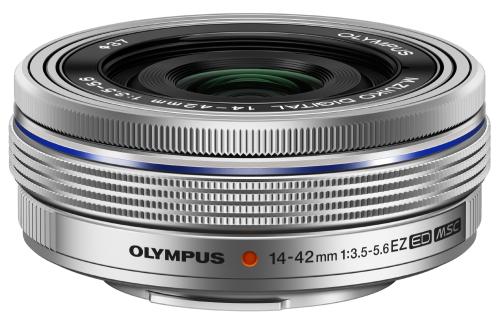 Objectif hybride Olympus M.Zuiko Digital ED 14-42mm f/3.5-5.6 EZ silver État correct Olympus reconditionné disponible sur Fnac