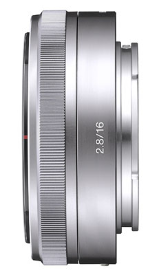 Objectif hybride Sony E 16mm f/2.8 Pancake Silver État correct Sony reconditionné disponible sur Fnac