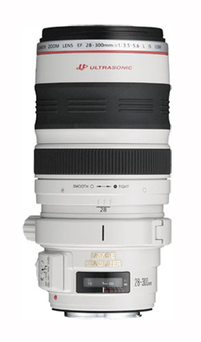 Objectif Reflex Canon EF 28-300mm f/3.5-5.6 L IS USM Blanc État correct Canon reconditionné disponible sur Fnac