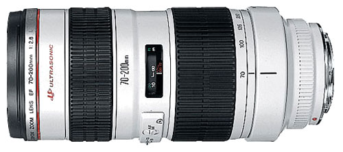 Objectif Reflex Canon EF 70-200mm f/2,8 L USM Blanc État correct Canon reconditionné disponible sur Fnac