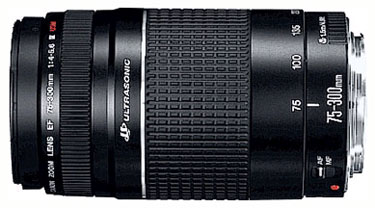 Objectif reflex Canon EF 75 - 300 mm f/4.0 - 5.6 III USM État correct Canon reconditionné disponible sur Fnac