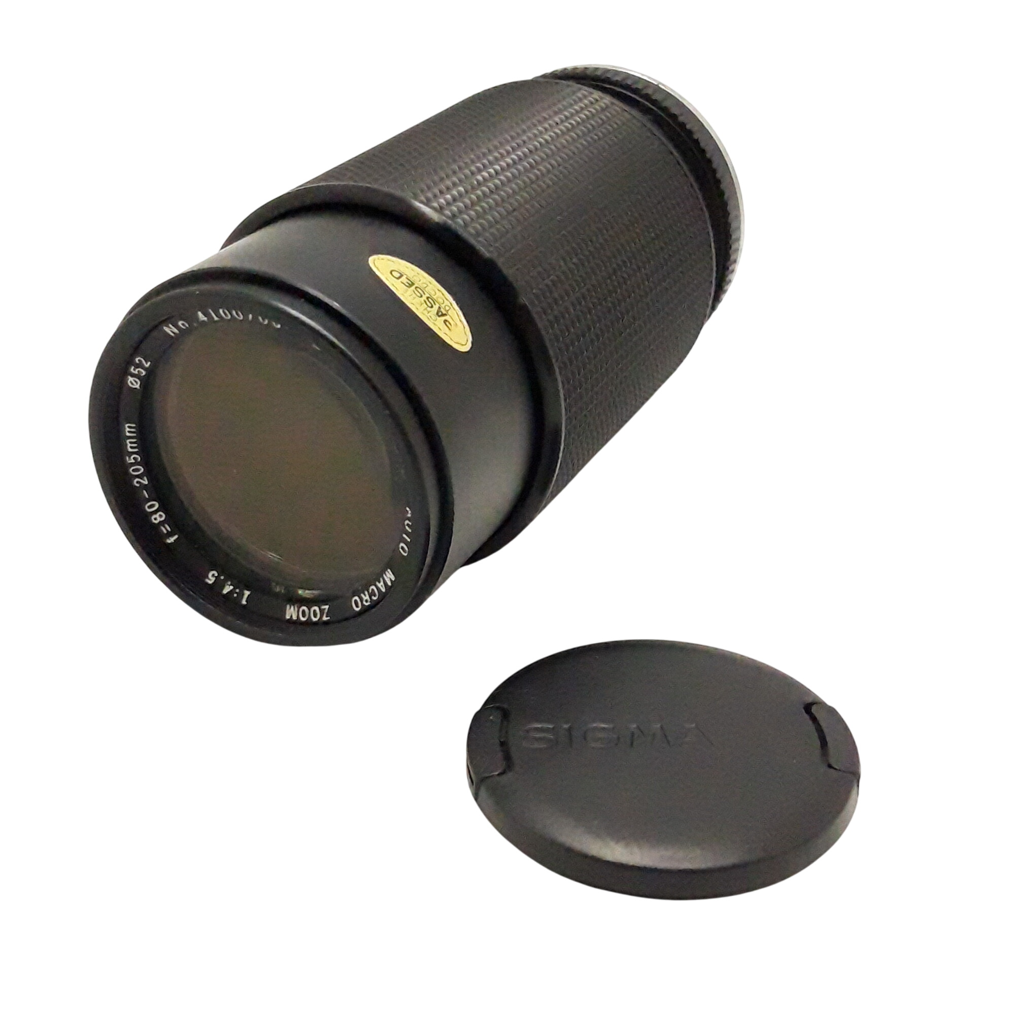 Objectif Sigma auto macro zoom 1:4.5 f=80-205mm 52 No.4100706 Zykkor M.C Bon état - 35,00 € Objectif Sigma auto macro zoom 1:4.5 f=80-205mm 52 No.4100706 Zykkor M.C Bon état reconditionné disponible sur Label Emmaüs
