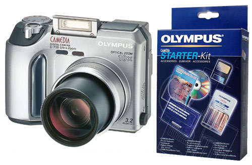 Olympus Camedia C-730 Ultra Zoom + Starter kit + carte xD 16 Mo État correct Olympus reconditionné disponible sur Fnac