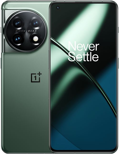 OnePlus 11 5G - 5G smartphone - double SIM - RAM 16 Go / Mémoire interne 256 Go - écran OLED - 6.7" - 3216 x 1440 pixels (120 Hz) - 3 x caméras arrière 50 MP, 48 MP, 32 MP - front camera 16 MP - vert éternel État correct OnePlus reconditionné disponible sur Fnac
