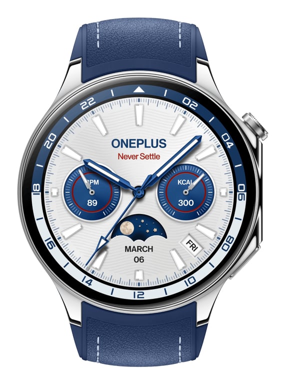 OnePlus Watch 2 3,63 cm (1.43 ) AMOLED 47 mm Numérique 466 x 466 pixels Écran tactile Bleu Wifi GPS (satellite) - Excellent état Parfait état OnePlus reconditionné disponible sur Pixmania