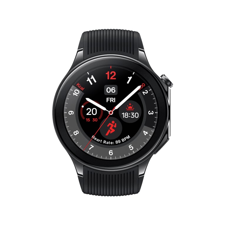 OnePlus Watch 2 Bluetooth, Boitier de 47 mm avec bracelet, Noir (Black) - Excellent état Parfait état OnePlus reconditionné disponible sur Pixmania