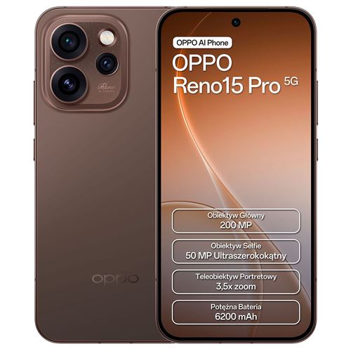 OPPO 15 Pro 5G 16,1 cm (6.32") Double SIM Android 16.0 4G USB Type-C 12 Go 512 Go 6200 mAh Noir État correct Oppo reconditionné disponible sur Fnac