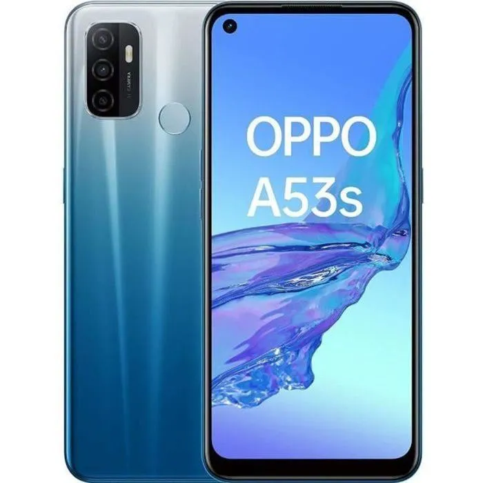 OPPO A53s 128 Go - Bleu des Tropiques - Ecran 90Hz - Batterie 5000 mAh - Son Stéréo (2020) - Reconditionné - Etat correct Reconditionné - 121,57 € OPPO A53s 128 Go - Bleu des Tropiques - Ecran 90Hz - Batterie 5000 mAh - Son Stéréo (2020) - Reconditionné - Etat correct Reconditionné Oppo reconditionné disponible sur Cdiscount Seconde Vie