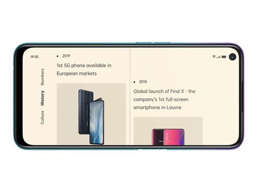 OPPO A72 - 4G smartphone - double SIM - RAM 4 Go / Mémoire interne 128 Go - microSD slot - Écran LCD - 6.5" - 2400 x 1080 pixels - 4x caméras arrière 48 MP, 8 MP, 2 MP, 2 MP - front camera 16 MP - violet aurore État correct N/A reconditionné disponible sur Fnac