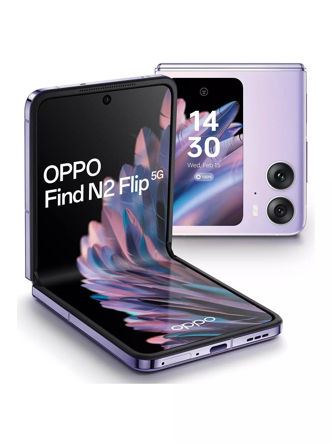 Oppo Find N2 Flip 8 GB 256 GB Dual-SIM Violet au Clair de Lune Bon état Oppo reconditionné disponible sur Refurbed | Dero