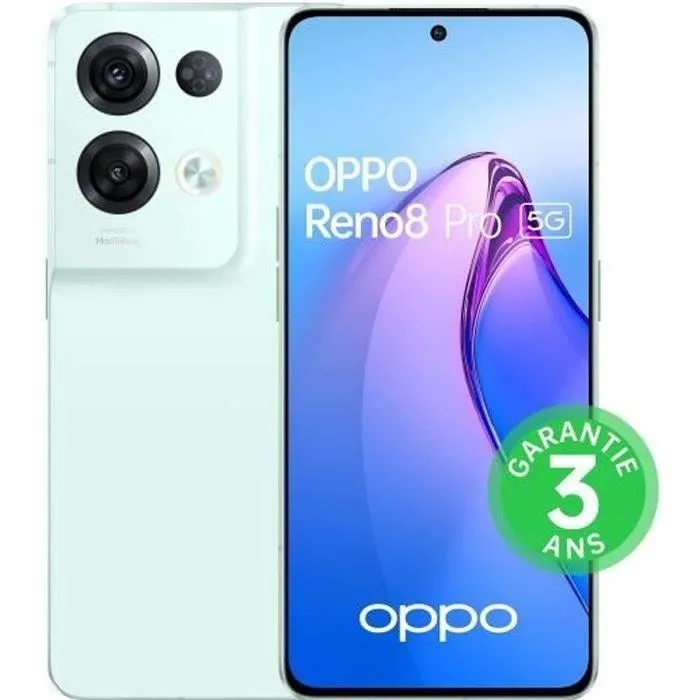 OPPO Smartphone Reno8 Pro - 256Go - 5G - Vert Glacé (2022) - Reconditionné - Excellent état Reconditionné - 235,97 € OPPO Smartphone Reno8 Pro - 256Go - 5G - Vert Glacé (2022) - Reconditionné - Excellent état Reconditionné Oppo reconditionné disponible sur Cdiscount Seconde Vie