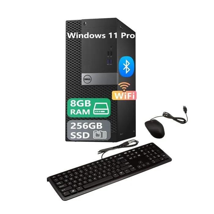 Optiplex 7040 MT Ordinateur Bureau Intel Core i5-6500 8 Go RAM 256 Go SSD Clavier QWERTY américain WiFi Bluetooth Windows 11 Pro Reconditionné - 266,99 € Optiplex 7040 MT Ordinateur Bureau Intel Core i5-6500 8 Go RAM 256 Go SSD Clavier QWERTY américain WiFi Bluetooth Windows 11 Pro Reconditionné Dell reconditionné disponible sur Cdiscount Seconde Vie