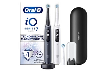 Oral-b io 7 - duo avec etui de voyage premium - noire et blanche - brosses à dents électriques Très bon état Oral-B reconditionné disponible sur Darty